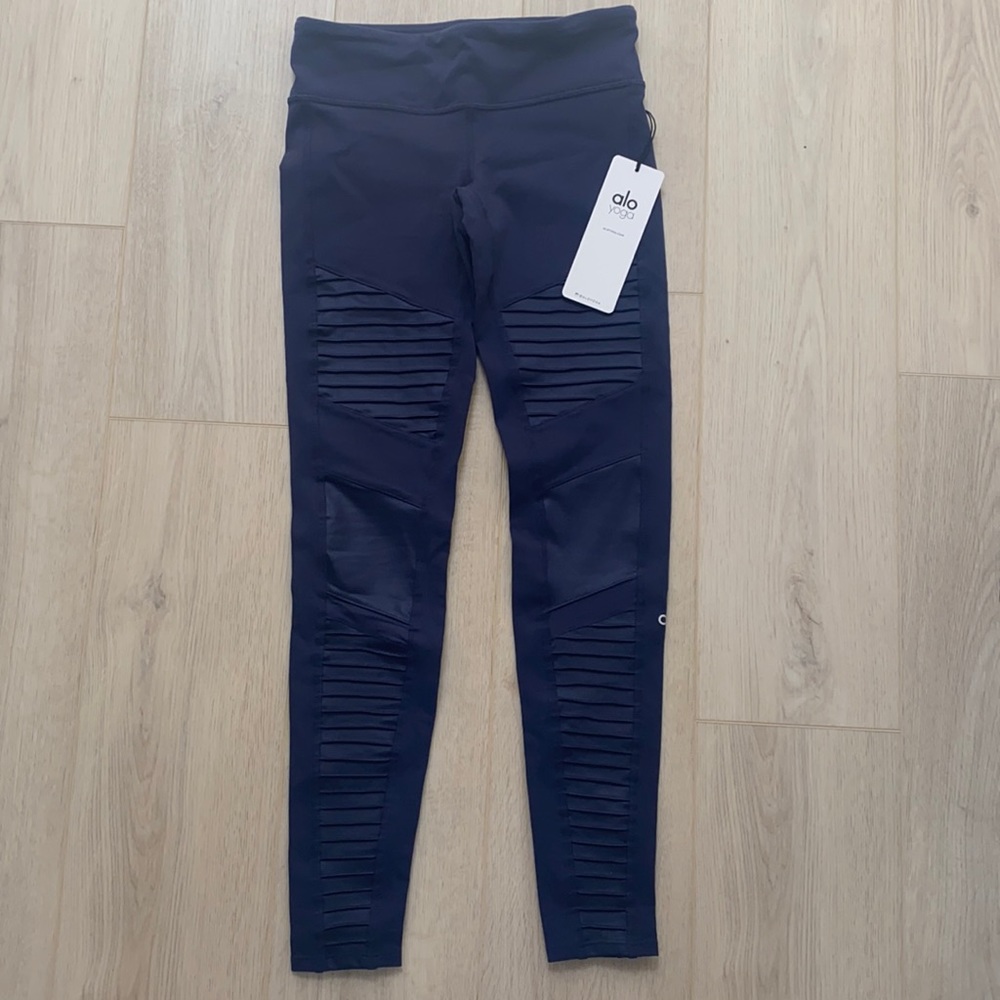 Alo Yoga Moto Legging - Small Navy